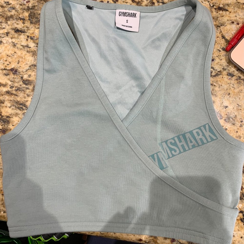 Gymshark blue crossover bralette